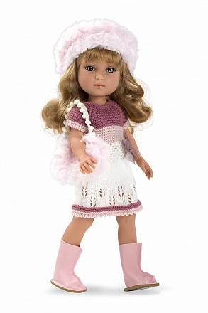 Кукла из серии Arias Elegance, виниловая, в платье и шапочке, с сумочкой, 36 см. 